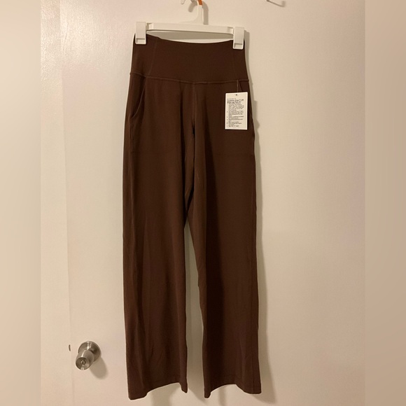 Lululemon Align wide leg pant Java size 4. NWT
